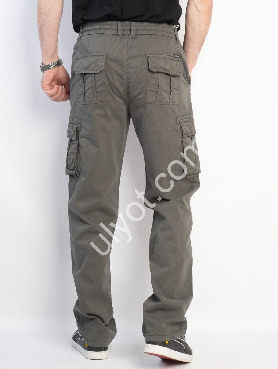 ДЖЕГИНСЫ AKPZEN (32-40) КАРГО СЕРЫЙ 8096-3