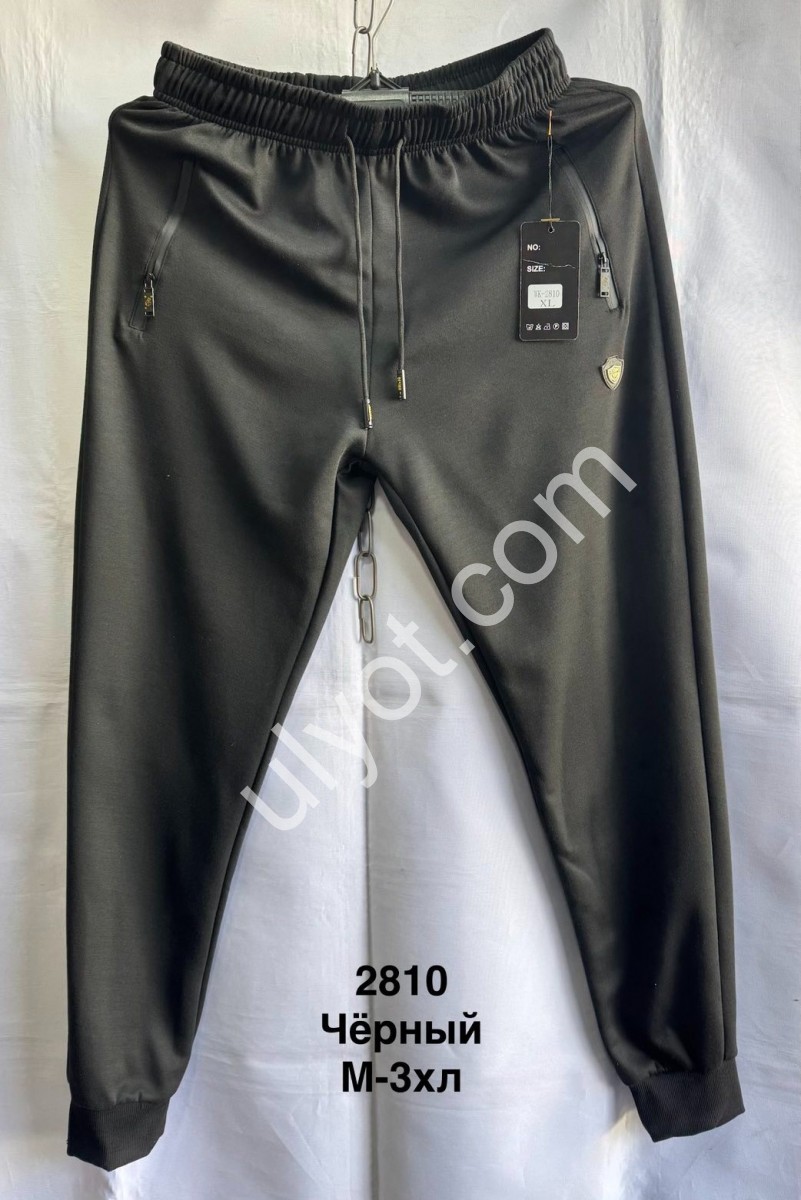 СПОРТ.ШТАНИ (M-3XL) МАНЖЕТ ЧОРНИЙ 2810