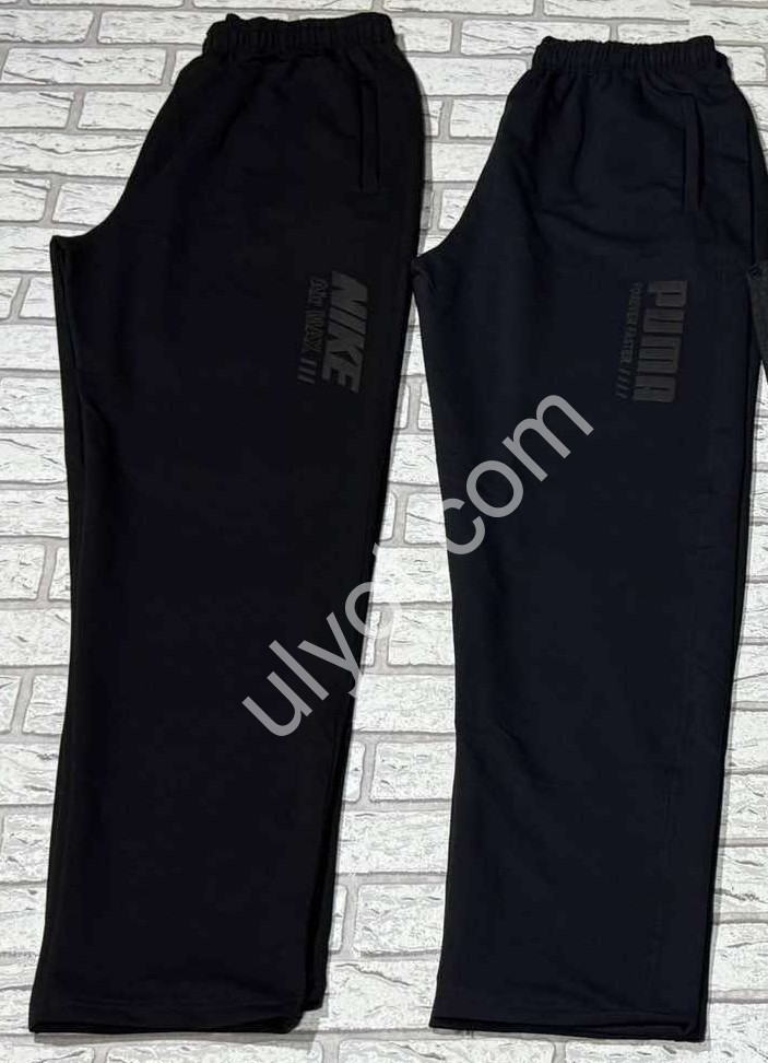 СПОРТ.ШТАНЫ N02 (50-58) ПРЯМОЙ ЧЕРНЫЙ 005