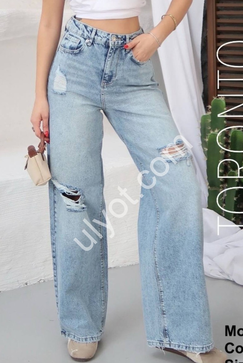 ДЖИНСЫ ZEO BASIC (34-42) ГОЛУБОЙ 5313