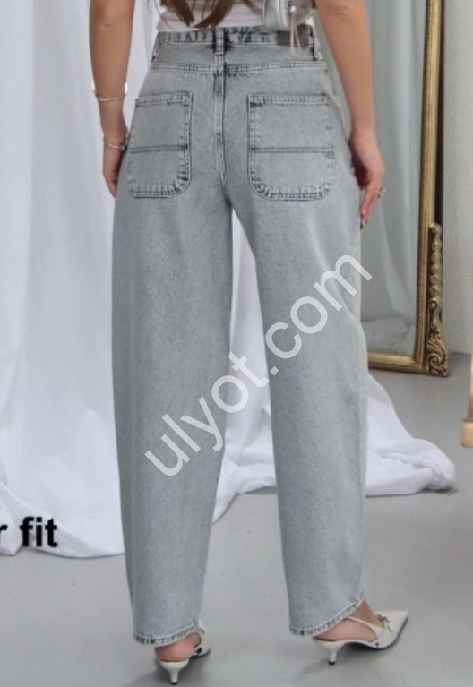 ДЖИНСЫ ZEO BASIC (34-42) СЕРЫЙ 5363