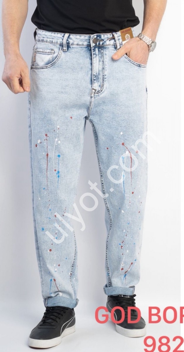 ДЖИНСИ GOD BOREST (29-36) БЛАКИТНИЙ 982