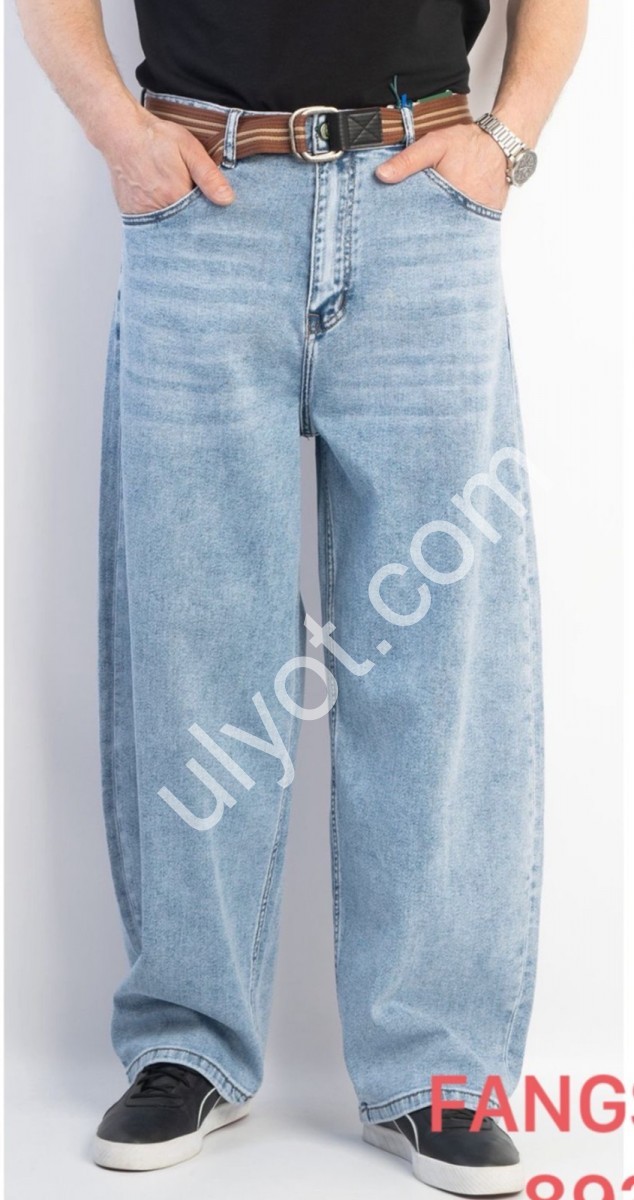 ДЖИНСЫ FANGSIDA (27-34) ГОЛУБОЙ 8937