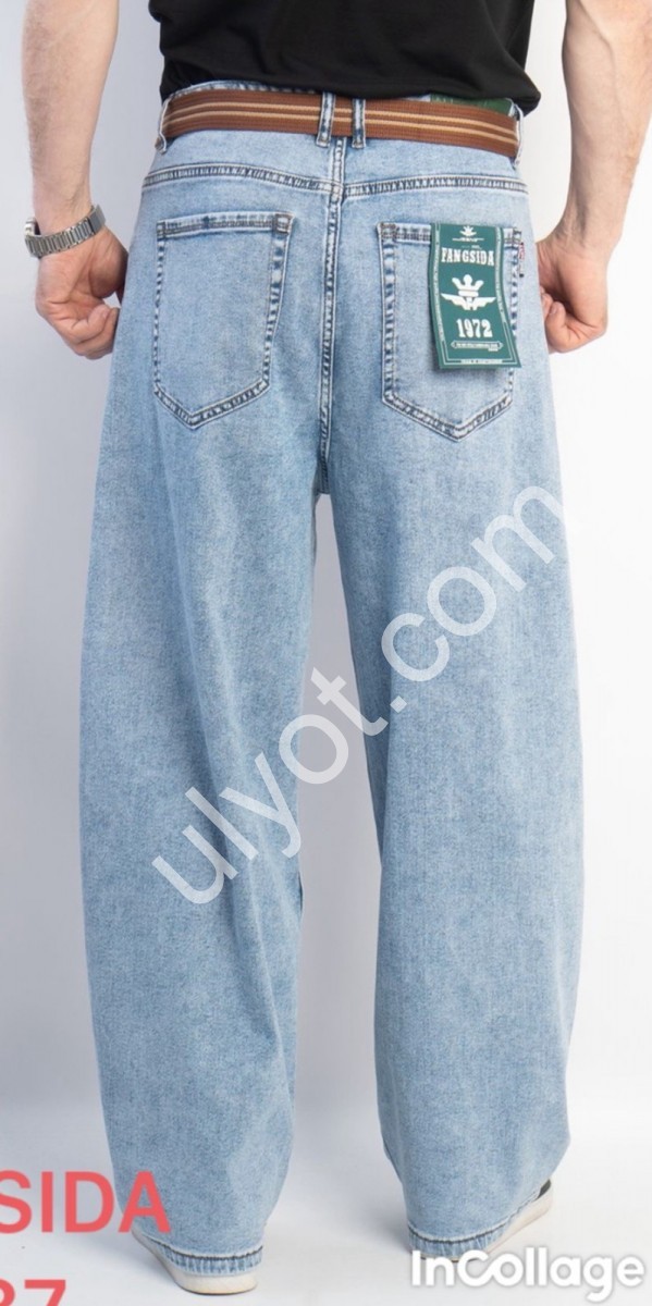ДЖИНСЫ FANGSIDA (27-34) ГОЛУБОЙ 8937