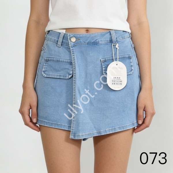 ШОРТИ-Спідниця (25-30) БЛАКИТНИЙ 073