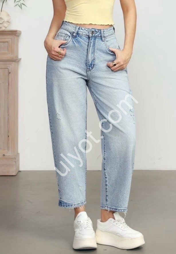 ДЖИНСЫ M.SARA (XS-XL) ГОЛУБОЙ 1305