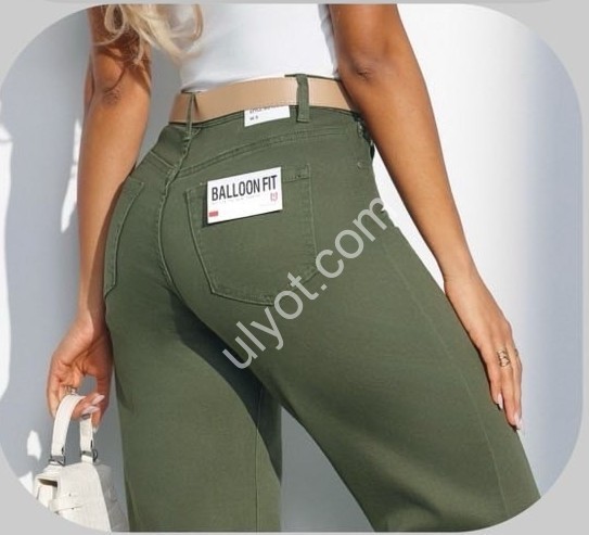 ДЖИНСЫ M.SARA (XS-XL) ХАКИ 1698-25