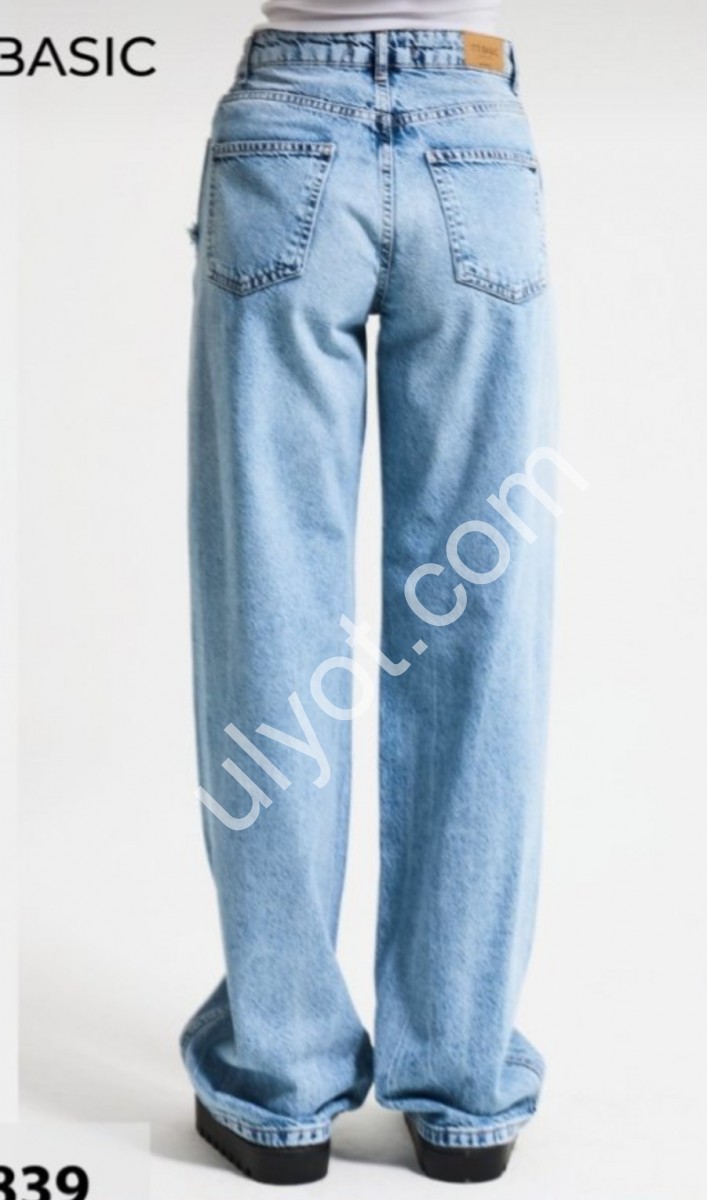 ДЖИНСЫ IT'S BASIC (34-42) ГОЛУБОЙ 4839/12s6/27