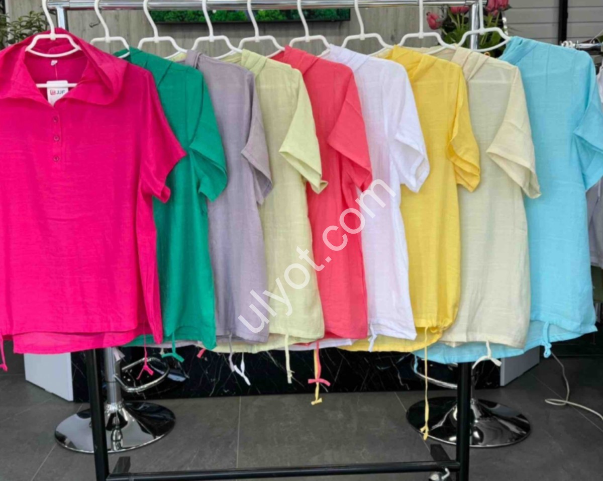 БЛУЗКА JJF (XL-4XL) ЛИМОН 2216