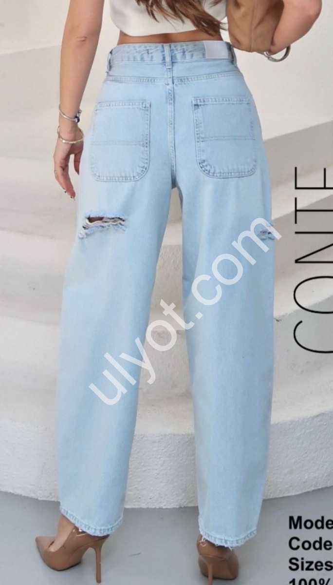 ДЖИНСЫ ZEO BASIC (34-42) ГОЛУБОЙ 5413