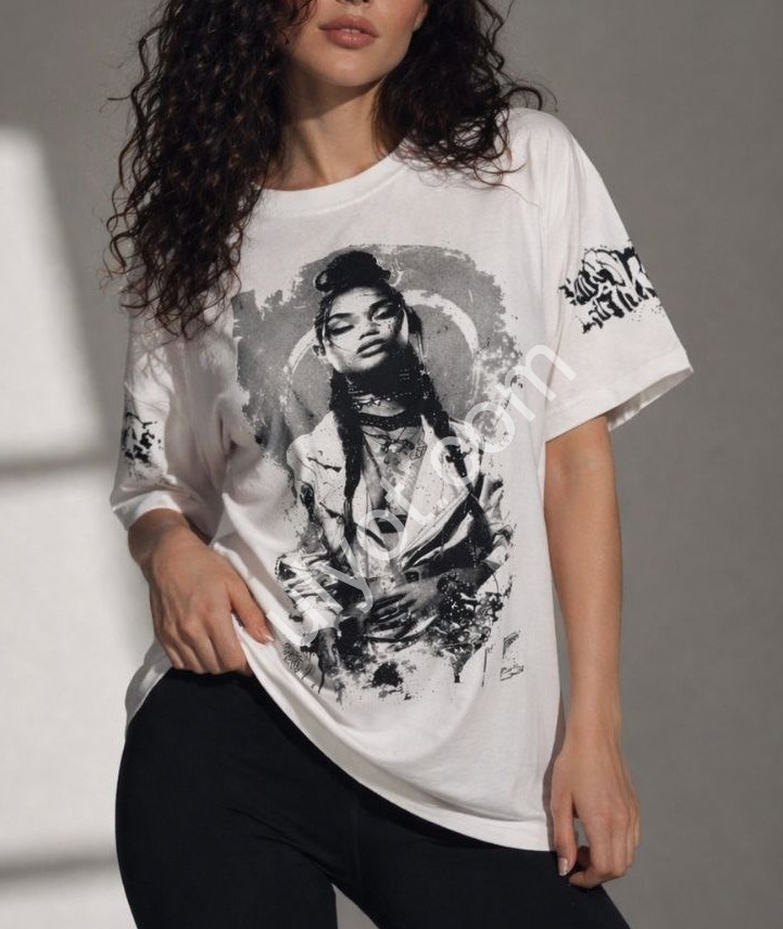 ФУТБОЛКА (ONESIZE 42-46) ДЕВОЧКА БЕЛЫЙ M72