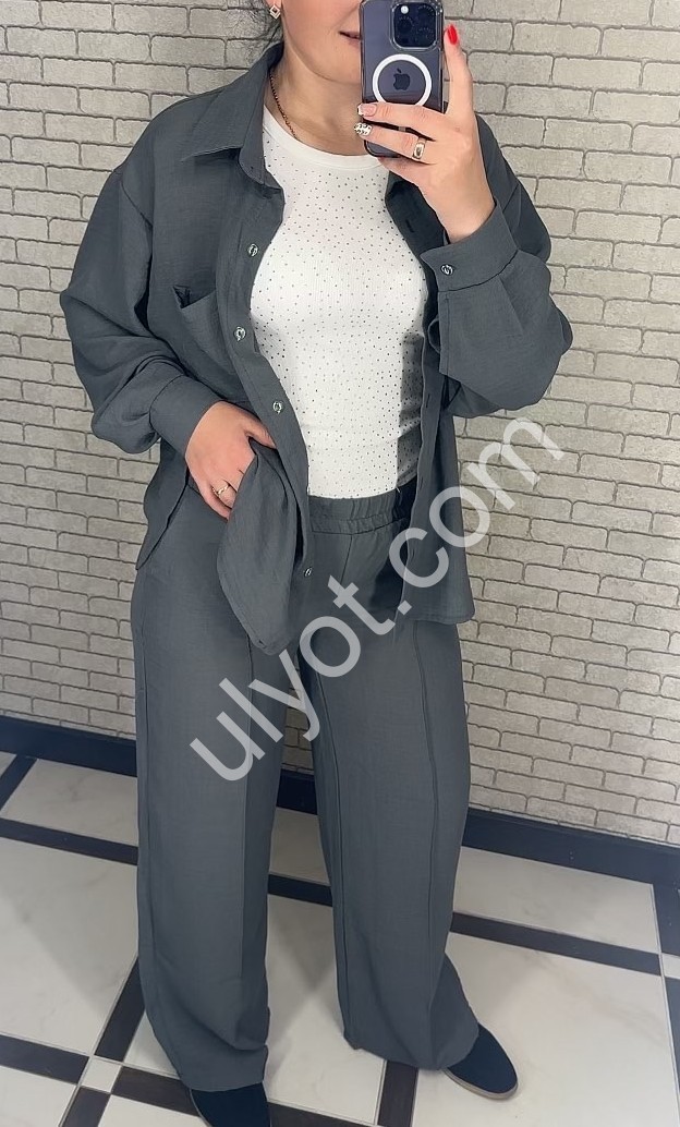 КОСТЮМ (50-56) СІРИЙ 034