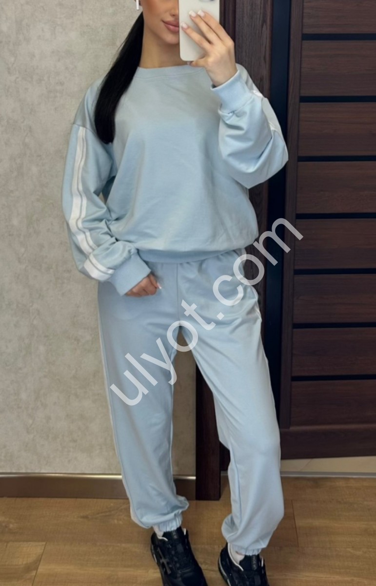 КОСТЮМ (42-52) МАНЖЕТ БЛАКИТНИЙ 110