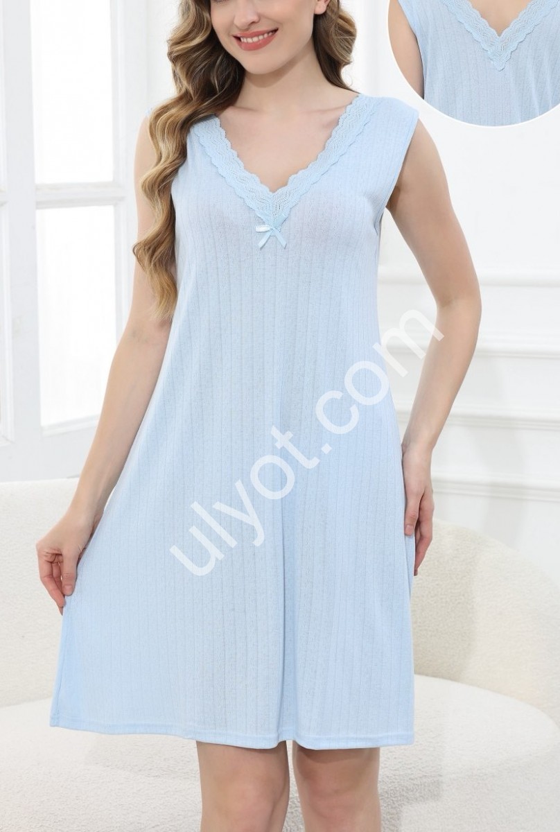 НОЧНУШКА (M-3XL) ГОЛУБОЙ 70407