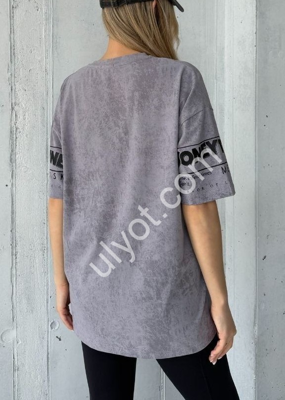 ФУТБОЛКА (OVERSIZE 42-46) СІРИЙ M14