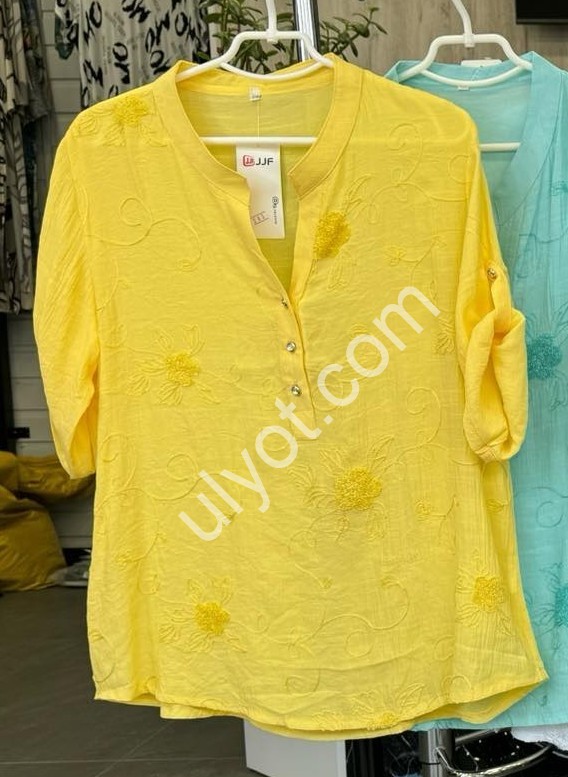 БЛУЗКА (3XL-6XL) ГОЛУБОЙ 283