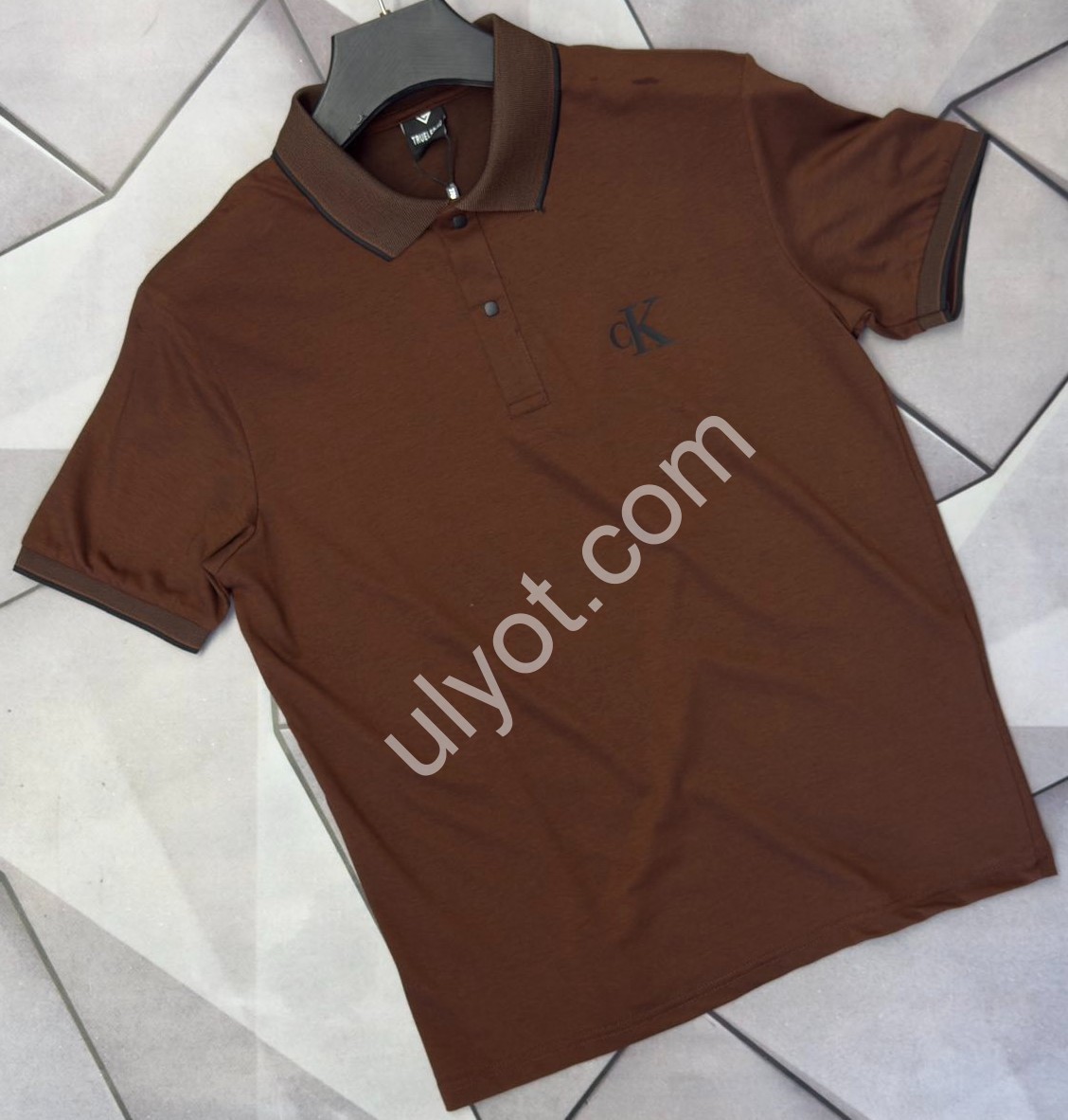 ФУТБОЛКА-ПОЛО C22 (S-2XL) КОРИЧНЕВЫЙ 