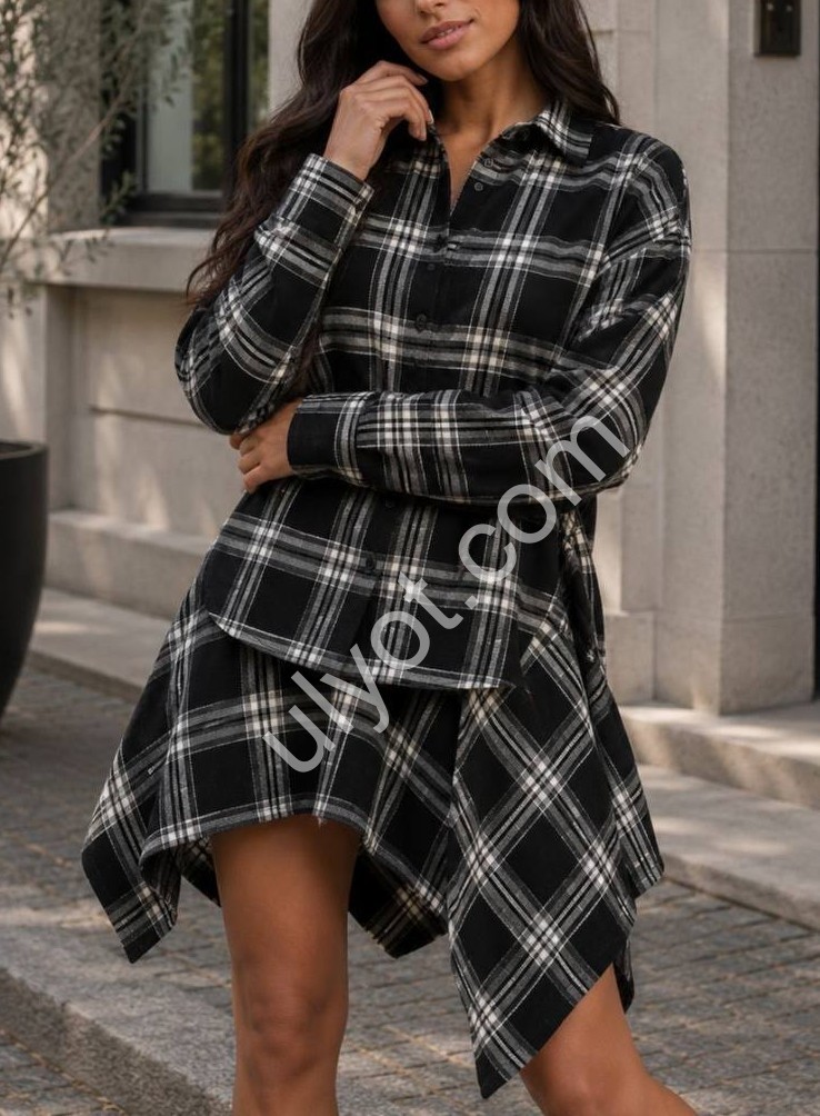 КОСТЮМ ДВОЙКА (M-XL) ЧЕРНЫЙ+БЕЛЫЙ K050