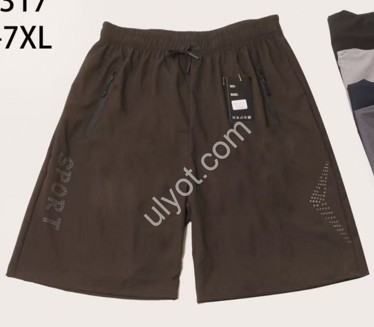 ШОРТЫ (3XL-7XL) СВ.СЕРЫЙ 317