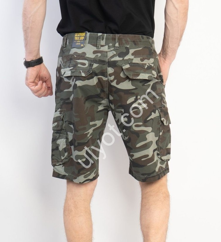 ШОРТЫ LS JEANS (30-38) СЕРЫЙ+ХАКИ 9229-2