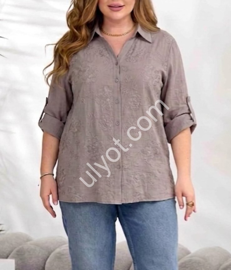 БЛУЗКА (3XL-6XL) Жовтий 130