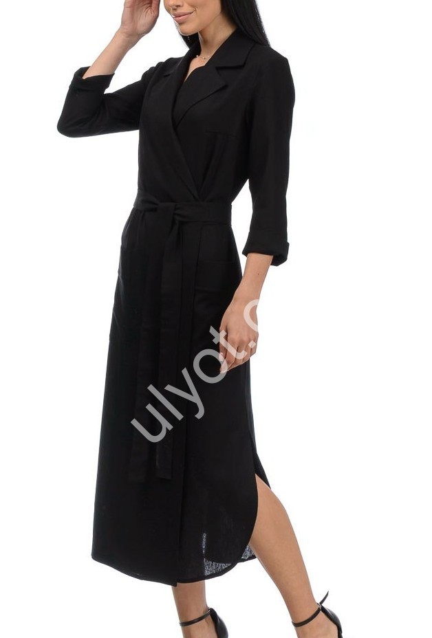 СУКНЯ (S-XL) ЗАПАХ ЧОРНИЙ