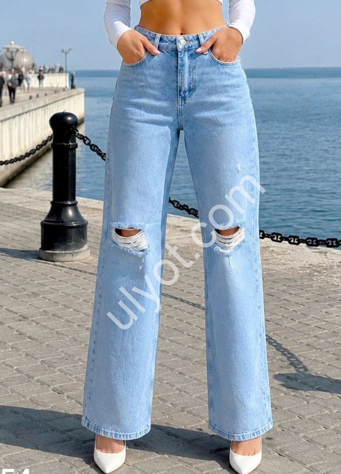 ДЖИНСЫ WOMAN DENIM (34-42) ГОЛУБОЙ 305/1854