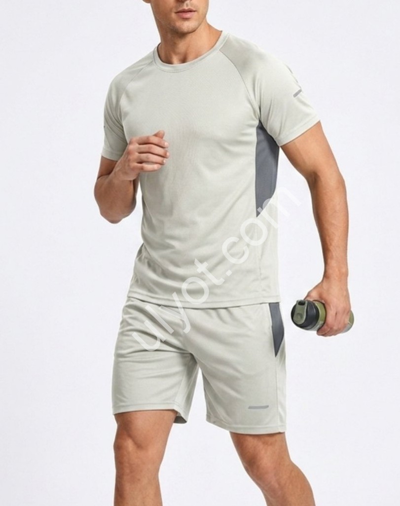 КОСТЮМ (M-3XL) СВ.СІРИЙ+Т.СІРИЙ