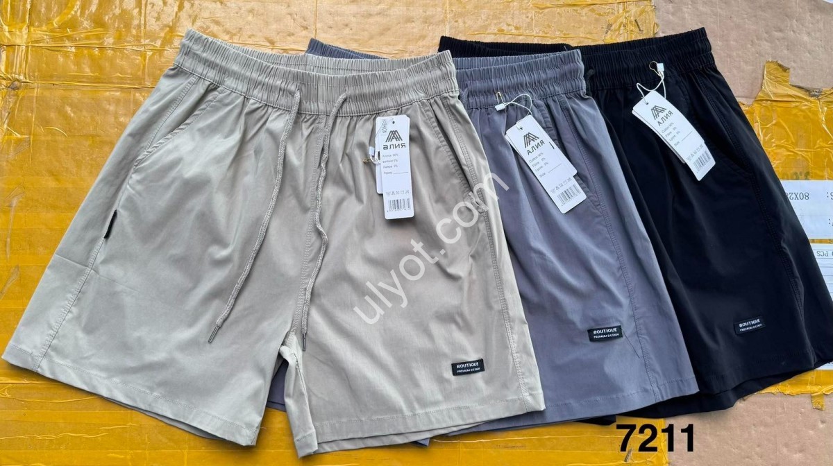 ШОРТЫ (L-5XL) ЧЕРНЫЙ 7211