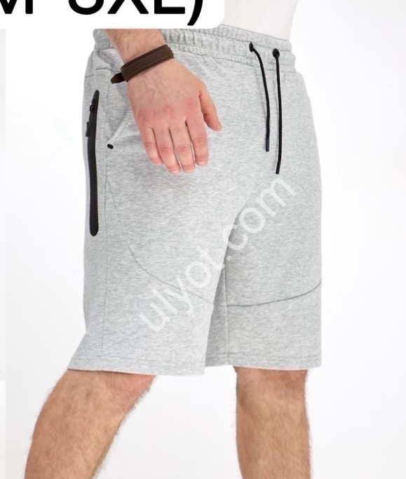 ШОРТЫ AUDSA (M-3XL) СВ.СЕРЫЙ A193