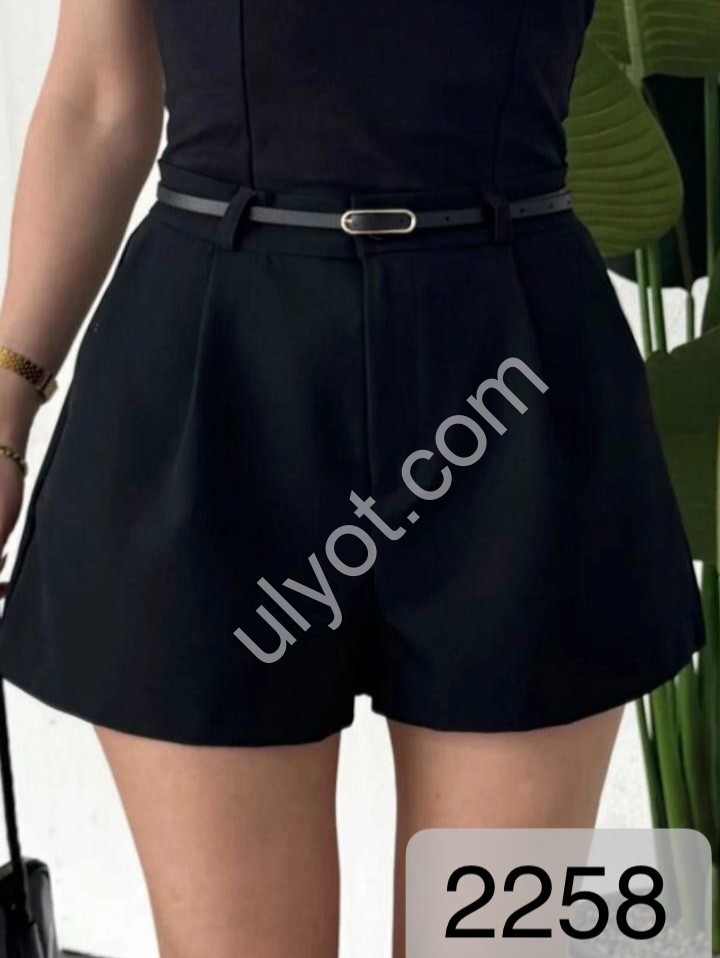 ШОРТЫ TOP SHOP (S-L) ЧЕРНЫЙ 2258