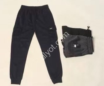 СПОРТ.ШТАНЫ (M-3XL) МАНЖЕТ Т.СЕРЫЙ 2879