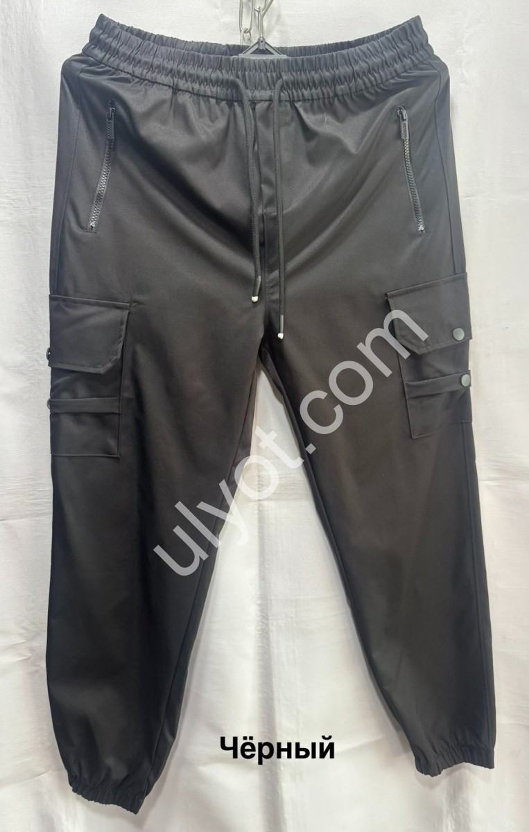 ШТАНЫ (M-3XL) МАНЖЕТ ЧЕРНЫЙ 109
