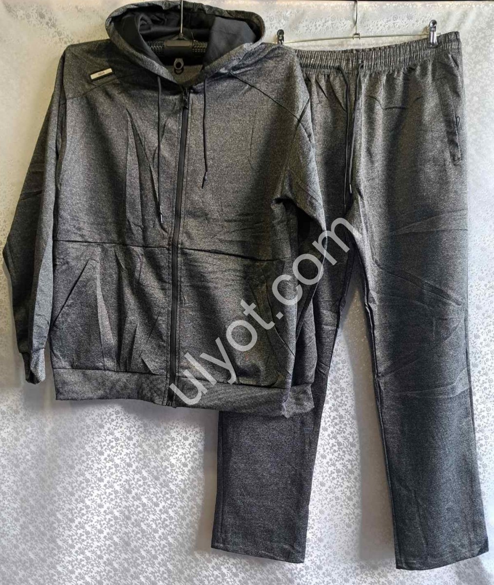 СПОРТ.КОСТЮМ (3XL-7XL) ПРЯМИЙ Т.СІРИЙ 6659