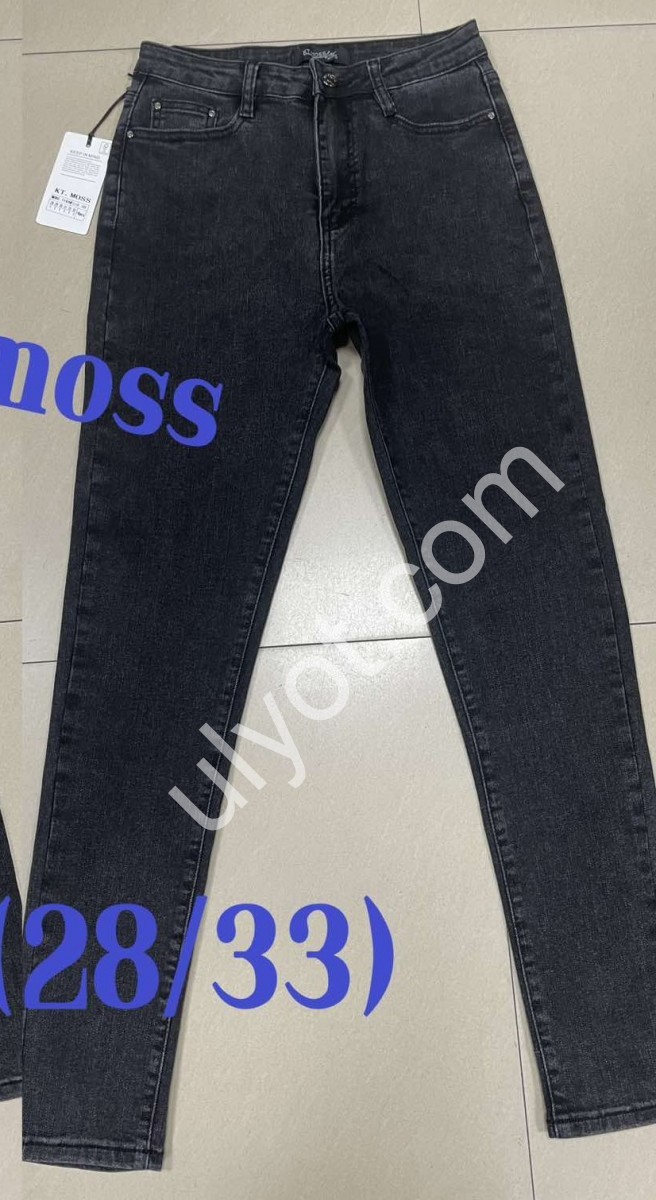 ДЖИНСЫ KT.MOSS (28-33) ГРАФИТ 1169