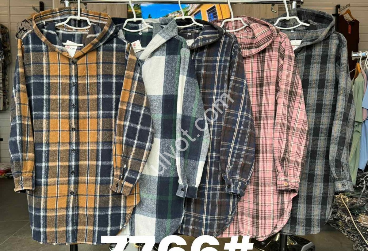 РУБАШКА С КАПЮШОНОМ (3XL-6XL) БЕЛЫЙ+Т.СИНИЙ+ЗЕЛЕНЫЙ 7766