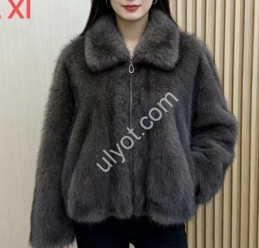 ПОЛУШУБОК (M-XL) Т.СЕРЫЙ 1805