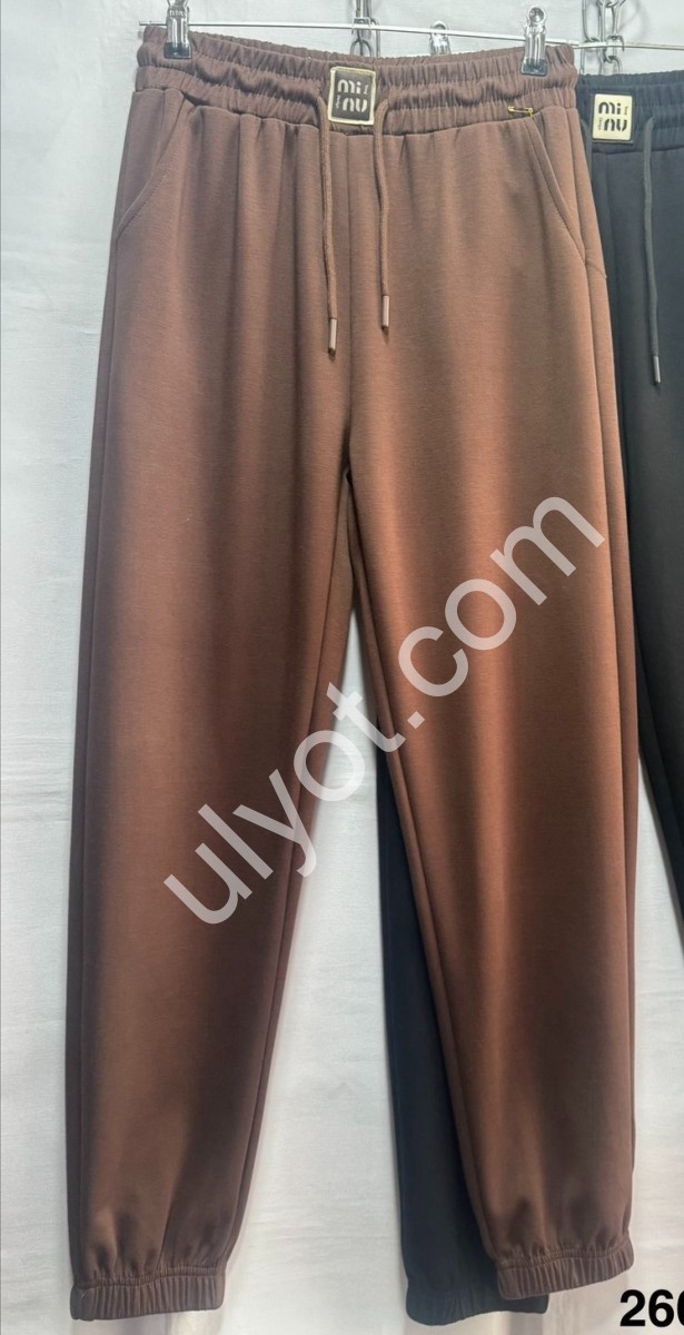 ШТАНЫ (M-3XL) МАНЖЕТ КОРИЧНЕВЫЙ 2608