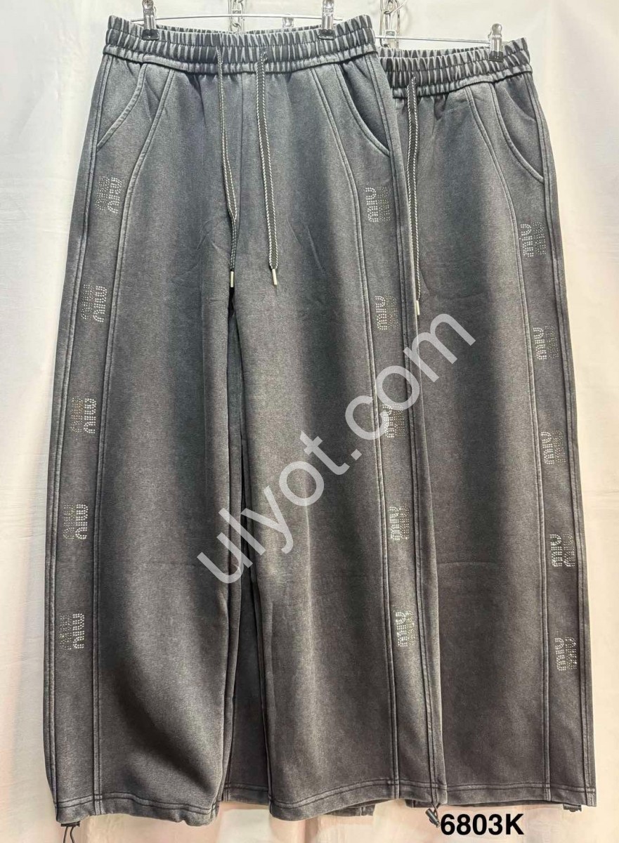 ШТАНЫ (M-6XL) КАМНИ СЕРЫЙ 6803K