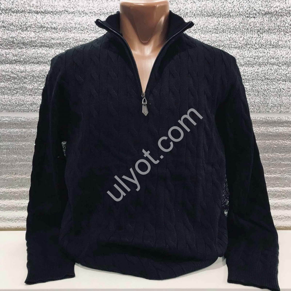 СВИТЕР MJ (M-2XL) ЧЕРНЫЙ 131
