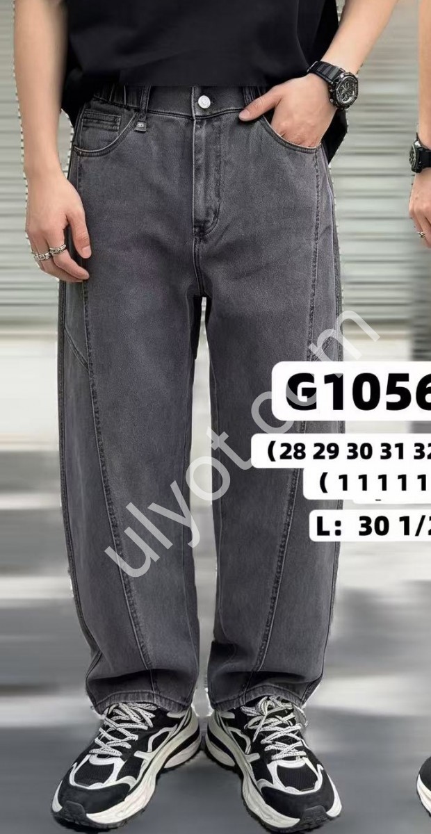 ДЖИНСЫ GOD BOREST (28-36) СЕРЫЙ 1056