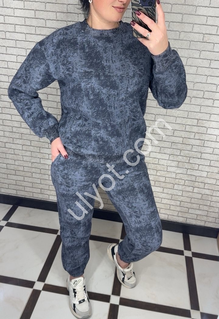 КОСТЮМ (50-56) ФЛІС МАНЖЕТ ГРАФІТ 085