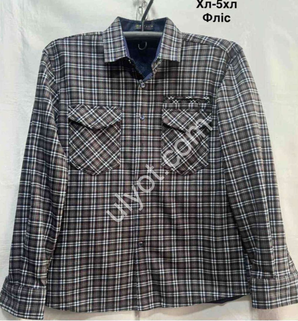 СОРОЧКА (XL-5XL) ФЛІС МІКС 635