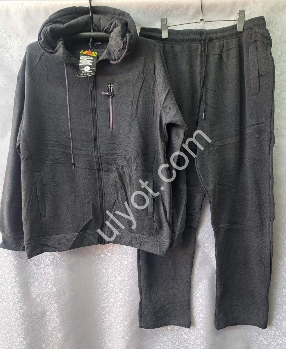 СПОРТ.КОСТЮМ (3XL-7XL) ФЛІС ПРЯМИЙ Т.СІРИЙ 2503