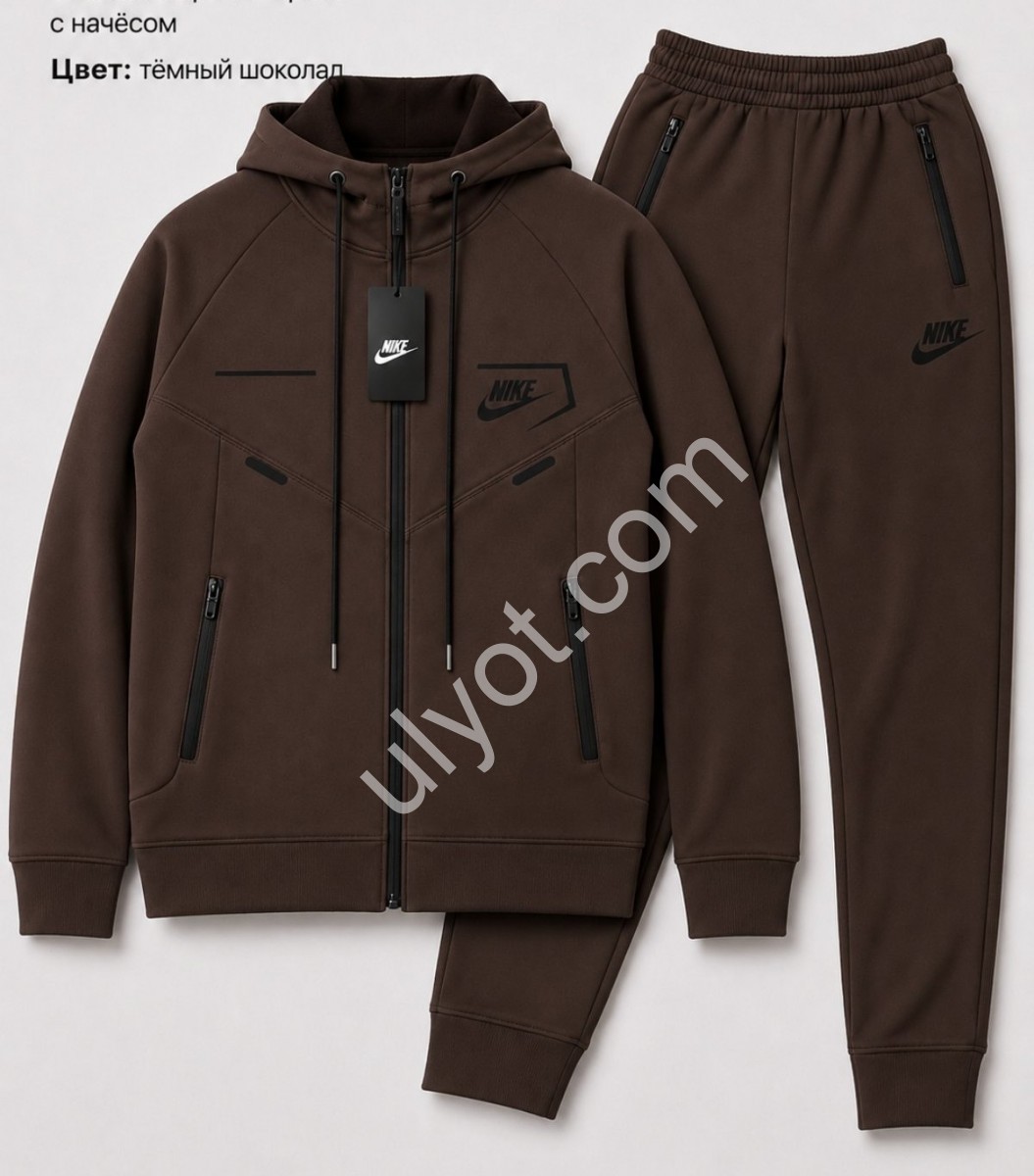 КОСТЮМ T48 (M-3XL) МАНЖЕТ ШОКОЛАД 746