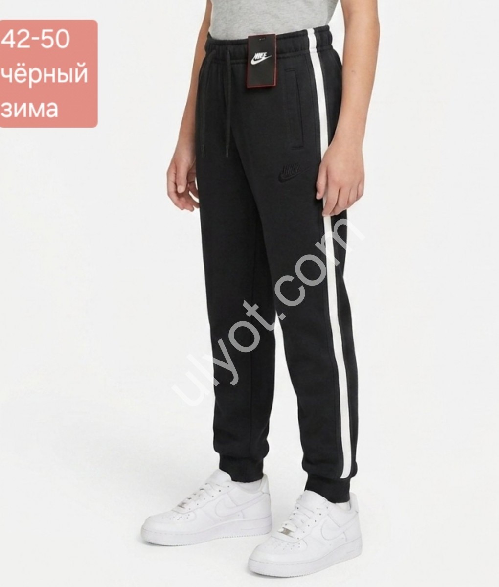 ШТАНЫ N02 (42-50) ФЛИС МАНЖЕТ ЧЕРНЫЙ 