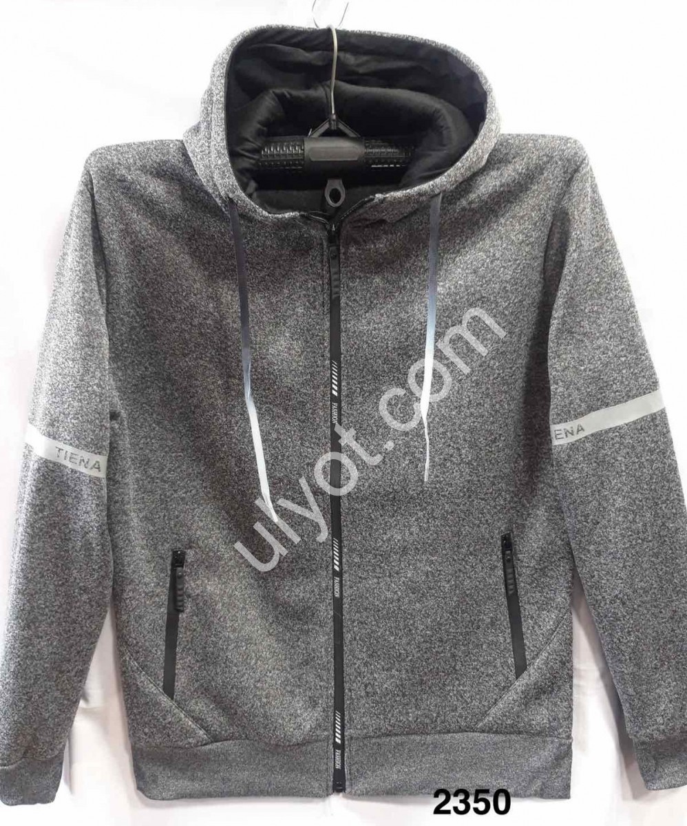 КОФТА (M-3XL) ФЛІС СІРИЙ 2350