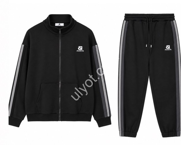 КОСТЮМ AUDSA (M-3XL) ФЛИС МАНЖЕТ ЧЕРНЫЙ A0007-0008