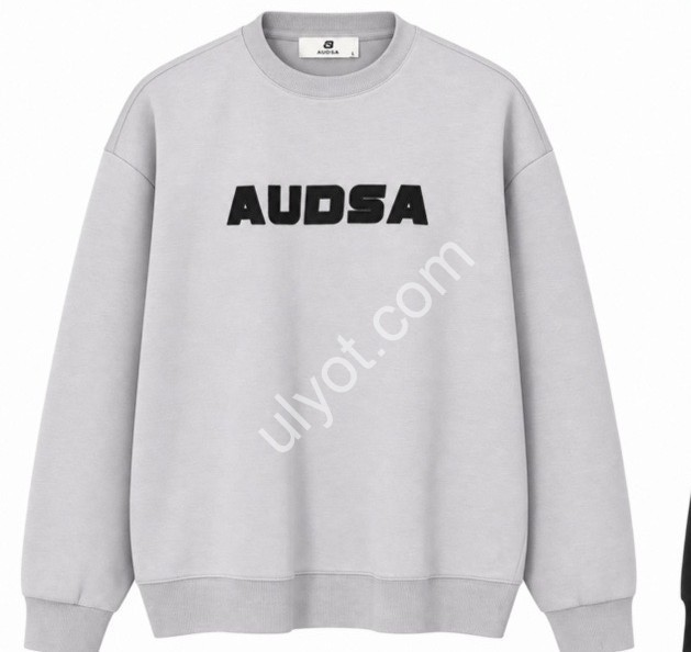 СВИТШОТ AUDSA (S-2XL) СВ.СЕРЫЙ 0013