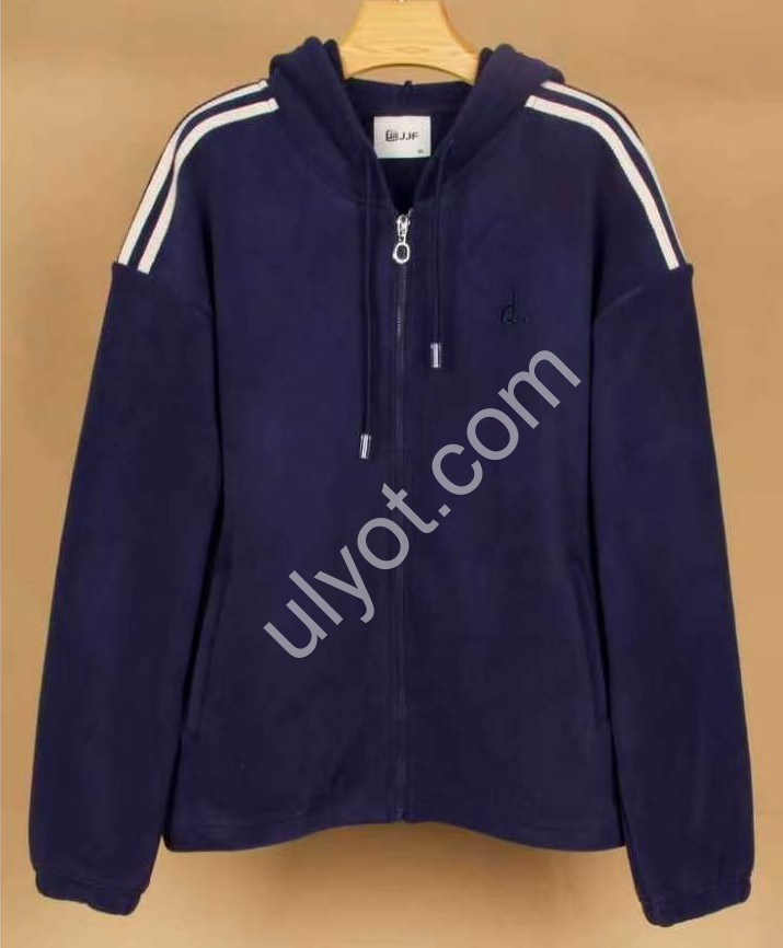 КОФТА JJF (L-4XL) ПЛЮШ Т.СИНИЙ 7707
